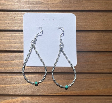 Single Stone Rope Tear Drop
