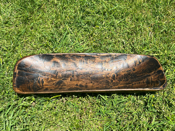 Large Wooden Leopard Bowl