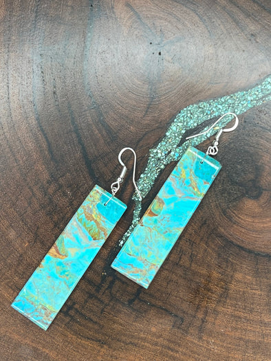Slab Earrings Turquoise #