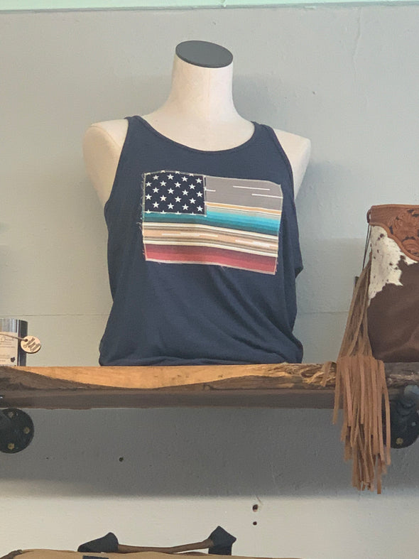 Navy Razorback w/ Serape Flag