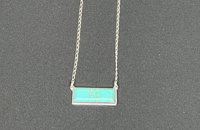 Turquoise Bar Necklace