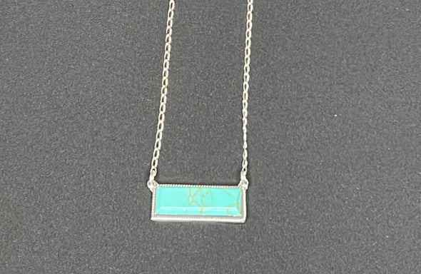 Turquoise Bar Necklace