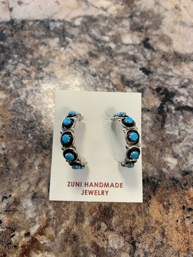Turquoise Hoops